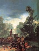 Francisco Goya Highwaymen Attacking a Coach oil on canvas